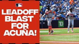 Ronald Acuña Jr. DESTROYS a leadoff homer for the Braves!