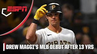 Pirates fans shower Drew Maggi with cheers on Major League debut after 13-year wait | MLB on ESP