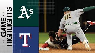 A's vs. Rangers Game Highlights (4/21/23) | MLB Highlights