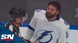 Lightning's Pat Maroon Receives Roughing Penalty In Scrum After Hit On Maple Leafs' Mark Giordano