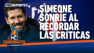 La reacción de Simeone ante el recordatorio de las críticas: El Chiringuito