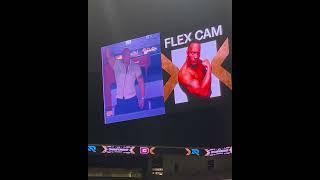 The Rock flexed for the crowd