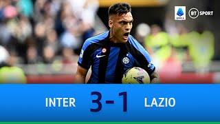 Inter Milan v Lazio (3-1) | Martinez Double As Nerazzurri Hit Back To Win | Serie A Highlights