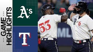 A's vs. Rangers Game Highlights (4/22/23) | MLB Highlights