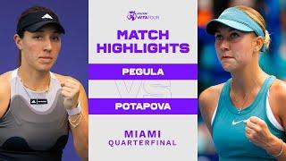 Jessica Pegula vs. Anastasia Potapova | 2023 Miami Round of 16 | WTA Match Highlights