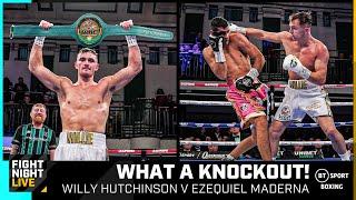 INCREDIBLE KO! Willy Hutchinson knocks out Ezequiel Maderna for the title! | Boxing Fight Highlights