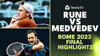 Holger Rune vs Daniil Medvedev For The Title  | Rome 2023 Final Highlights