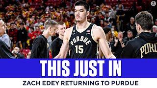 Zach Edey Returning To Purdue For Senior Season I CBS Sports