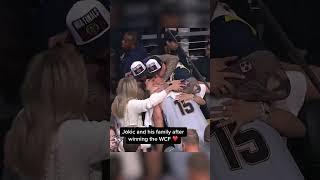 Jokic immediately went to celebrate with his family after winning WCF MVP