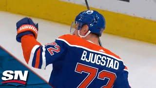 Nick Bjugstad Opens Scoring For Oilers With Wraparound Backhand Past Golden Knights' Adin Hill