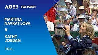 Martina Navratilova v Kathy Jordan Full Match | Australian Open 1983 Final