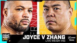 LIVE: Joe Joyce v Zhilei Zhang weigh-ins  #JoyceZhang final face-off | With Carl Frampton | Boxing