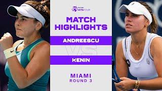 Bianca Andreescu vs. Sofia Kenin | 2023 Miami Round 3 | WTA Match Highlights
