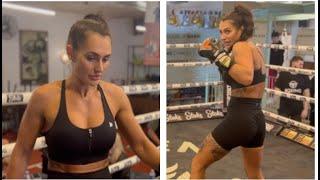 LITTLE BELLSY TURNS HEADS AT WORKOUT WITH QUICK, SLICK PADWORK AHEAD OF CLASH WITH LIL KYMCHII