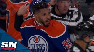 Scrum Breaks Out Between Oilers And Golden Knights After Evander Kane Cross-Checks Alex Pietrangelo