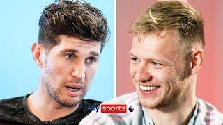 "I get more grief from Grealish!"  | England duo John Stones and Aaron Ramsdale discuss title race!