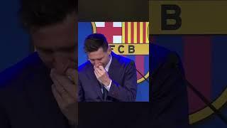 DEVASTATED MESSI SAYS GOODBYE TO BARCA  | MESSI PRESS CONFERENCE INTERVIEW #Shorts