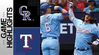 Rockies vs. Rangers Game Highlights (5/21/23) | MLB Highlights