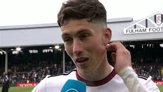 "It fell lovely for me" a delighted Harry Wilson reacts after his goal helps Fulham to victory