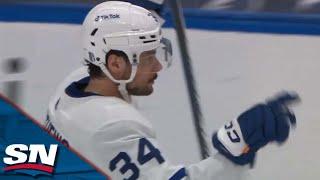Maple Leafs' Auston Matthews Shows Off Hand-Eye For His Second Goal Of Game 4 vs. Lightning
