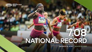 Seyni  storms to national record in the women's 60m | World Indoor Tour 2023