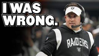 I Was Wrong About The Raiders &  I Am Sorry