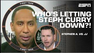 Stephen A. & JJ Redick DEBATE who is letting Steph Curry down the most!  | First Take