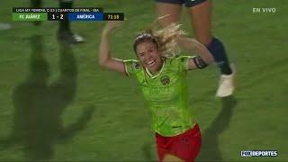 Gol de Andrea Hernández | Juárez 1-2 América | Liga MX Femenil | Cuartos de final Ida | 19 de mayo