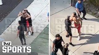 Jorge Masvidal Gets In Heated Altercation W/ Kevin Holland Outside UFC 287 Weigh-Ins | TMZ Sports