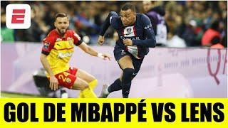 GOL DE MBAPPÉ! Remate LETAL del francés y el PSG ya le gana 1-0 al Lens | Ligue 1
