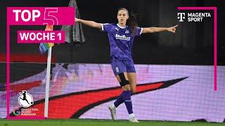 Top5 - Woche 1 | Google Pixel Frauen-Bundesliga | MAGENTA SPORT