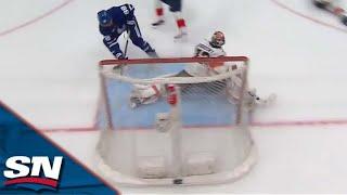 Panthers' Bobrovsky Stretches Across Crease To Rob Nylander Late In Game 1 vs. Maple Leafs