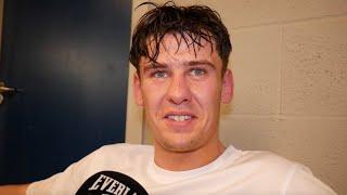 WILLIAM CROLLA INSTANT REACTION TO MACHESTER DEBUT WIN WITH BIG BROTHER ANTHONY IN HIS CORNER