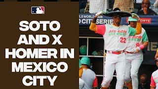 Juan Soto and Xander Bogaerts go back-to-back in Mexico City!