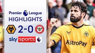 Diego Costa scores his first goal in the PL since 2017! | Wolves 2-0 Brentford | EPL Highlights