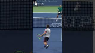 Roger Federer Hits Sublime Two-Handed Backhand Volley