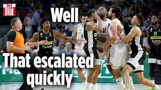 Basketball Euro League: Spielabbruch nach wilder Schlägerei | Real Madrid – Partizan Belgrad