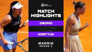 Camila Osorio vs. Marta Kostyuk | 2023 Madrid Round 2 | WTA Match Highlights