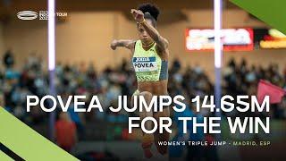 Povea  reigns the triple jump once again   | World Indoor Tour 2023