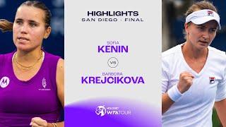 Sofia Kenin vs. Barbora Krejcikova | 2023 San Diego Final | WTA Match Highlights