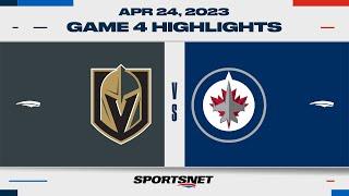 NHL Game 4 Highlights | Golden Knights vs. Jets - April 24, 2023