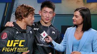 Song Yadong and Urijah Faber recap knockout win vs. Ricky Simon at #UFCVegas72 | ESPN MMA