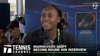 Coco Gauff Praises Miami Heat Star Jimmy Butler | 2023 Madrid Second Round Win Interview