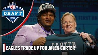 Reaction to Eagles trading up to select Jalen Carter | 2023 NFL Draft