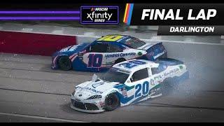 Kyle Larson wins the Xfinity race after a late-race pass