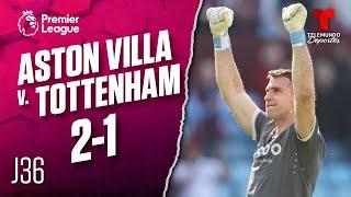 Highlights & Goals | Aston Villa v. Tottenham 2-1 | Premier League | Telemundo Deportes