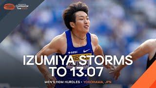 Izumiya narrowly misses out on 110m hurdles national record | Continental Tour Gold 2023