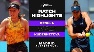 Jessica Pegula vs. Veronika Kudermetova | 2023 Madrid Quarterfinal | WTA Match Highlights