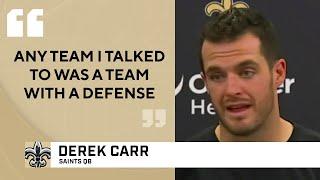 Derek Carr THANKFUL for Saints defense | Postgame Press Conference | CBS Sports