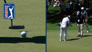 Unique ruling as Tom Kim's ball moves before putt